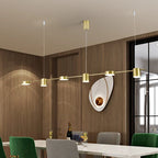 Linear LED Pendant Light with Spotlights