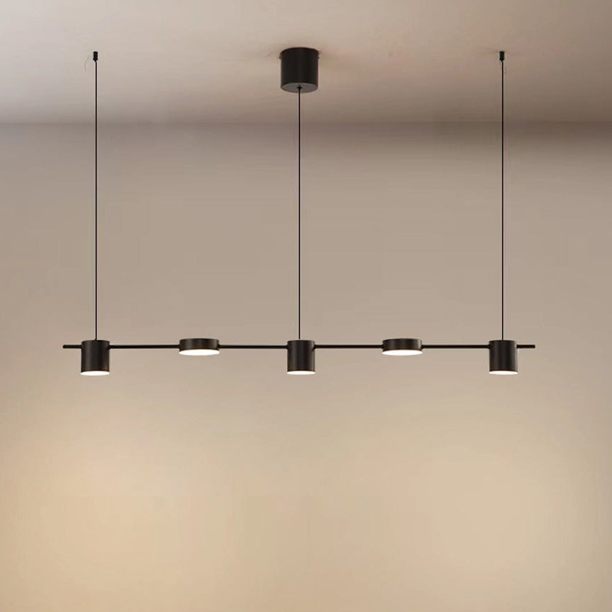 Linear LED Pendant Light with Spotlights
