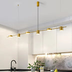 Linear LED Pendant Light with Spotlights