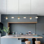 Linear LED Pendant Light with Spotlights