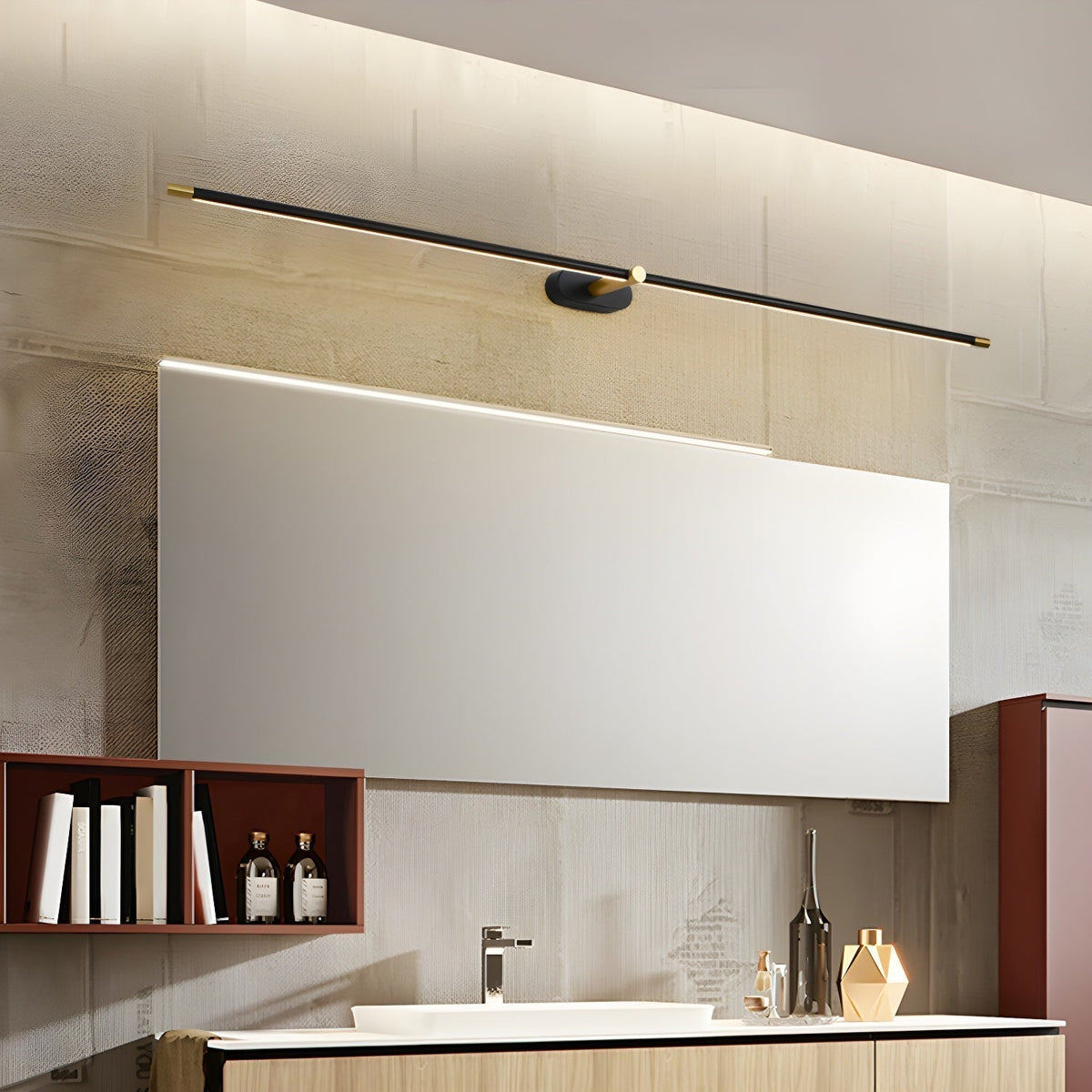 Linear LED Vanity Light Bar Bathroom Mirror