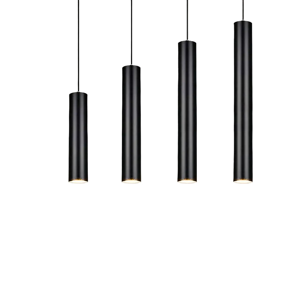 Modern Black Cylinder Pendant Light LED