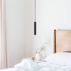 Modern Black Cylinder Pendant Light LED