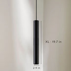 Modern Black Cylinder Pendant Light LED