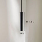 Modern Black Cylinder Pendant Light LED
