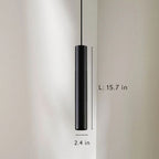 Modern Black Cylinder Pendant Light LED
