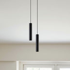 Modern Black Cylinder Pendant Light LED