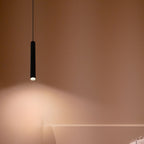Modern Black Cylinder Pendant Light LED
