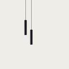 Modern Black Cylinder Pendant Light LED