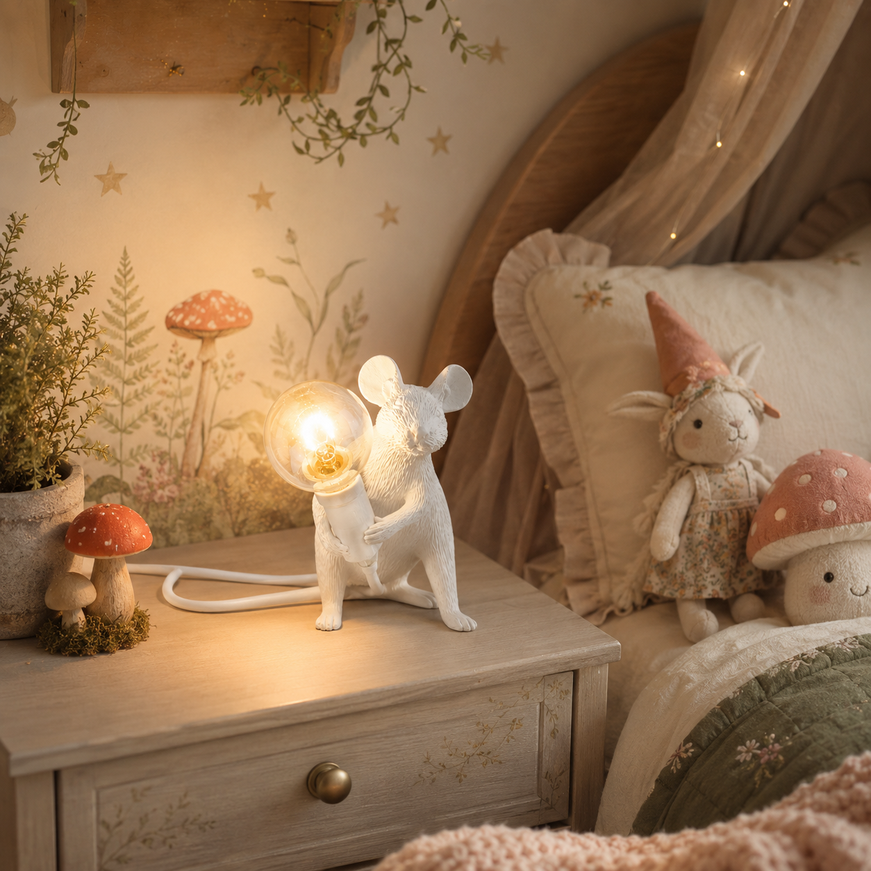 Mouse Resin Table Lamp