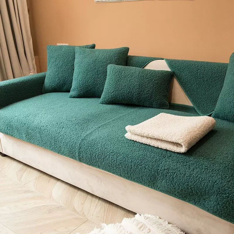 Nordvik | Sherpa Fleece Anti-Slip Sofa Cover