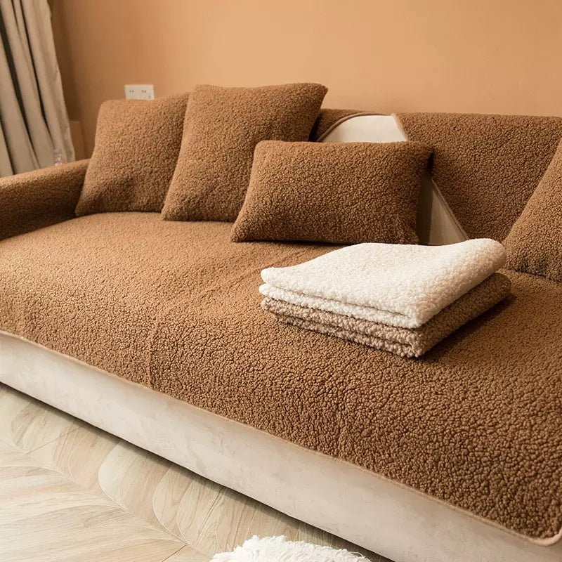 Nordvik | Sherpa Fleece Anti-Slip Sofa Cover