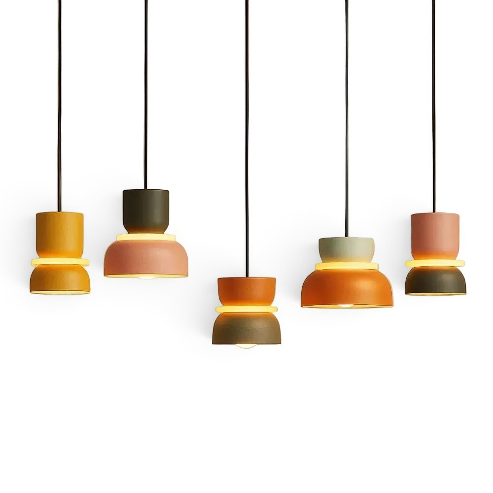 Pendant Light Two-Tone Acrylic Stacked Shade
