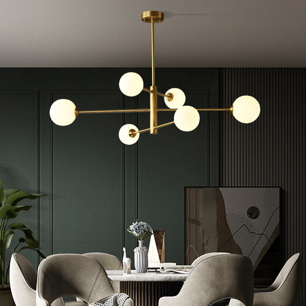 Pendant Light with Glass Globe Shades