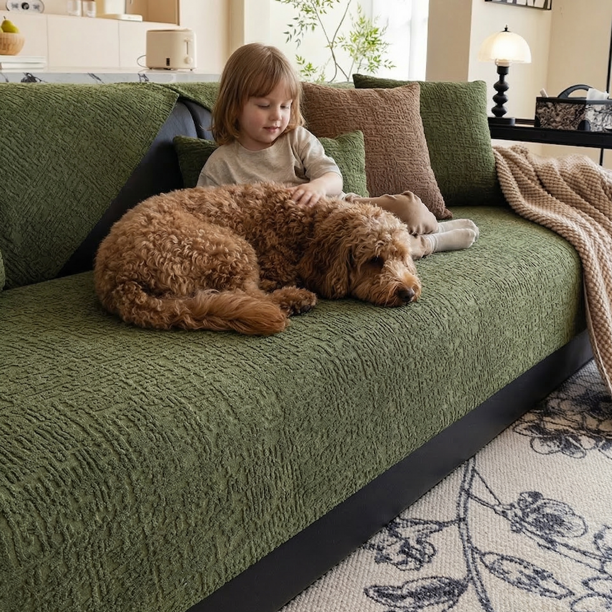 Solvik | Chenille Anti-Slip Sofa Cover