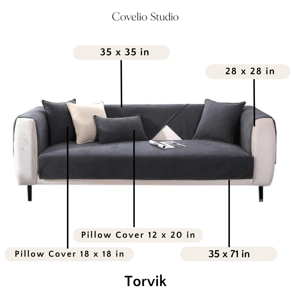 Torvik | Chenille Anti-Slip Sofa Cover