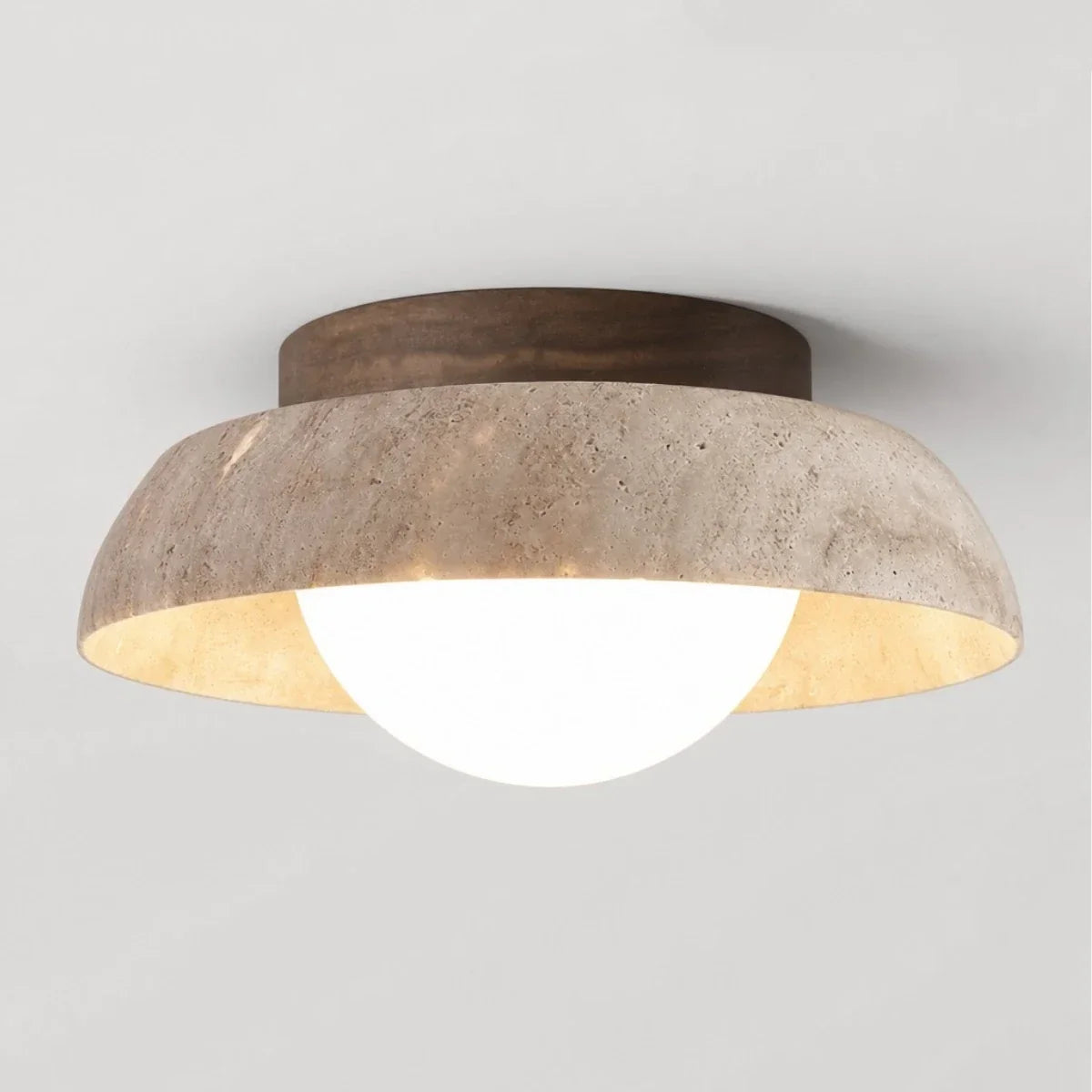 Travertine Bowl LED Ceiling Light