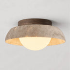 Travertine Bowl LED Ceiling Light