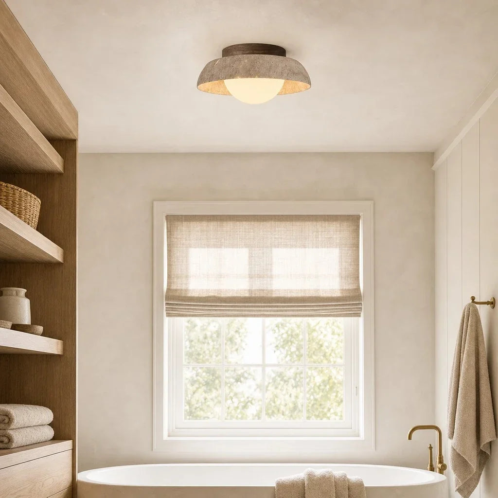 Travertine Bowl LED Ceiling Light