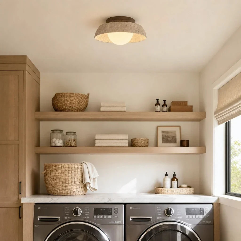 Travertine Bowl LED Ceiling Light