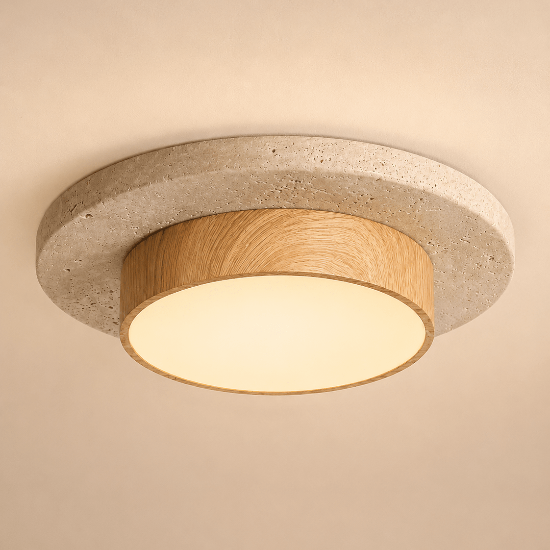 Travertine LED Flush Mount Ceiling Light