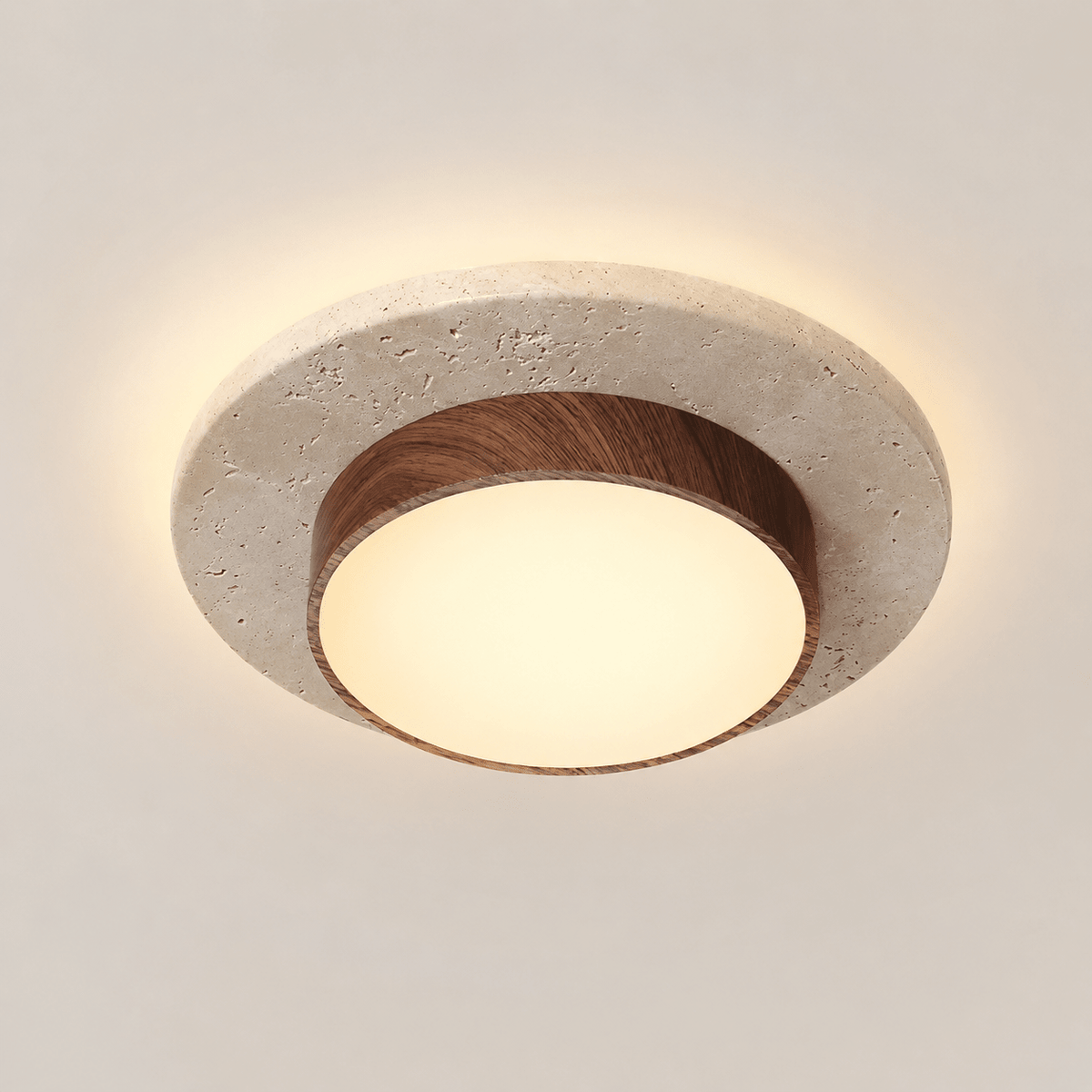 Travertine LED Flush Mount Ceiling Light