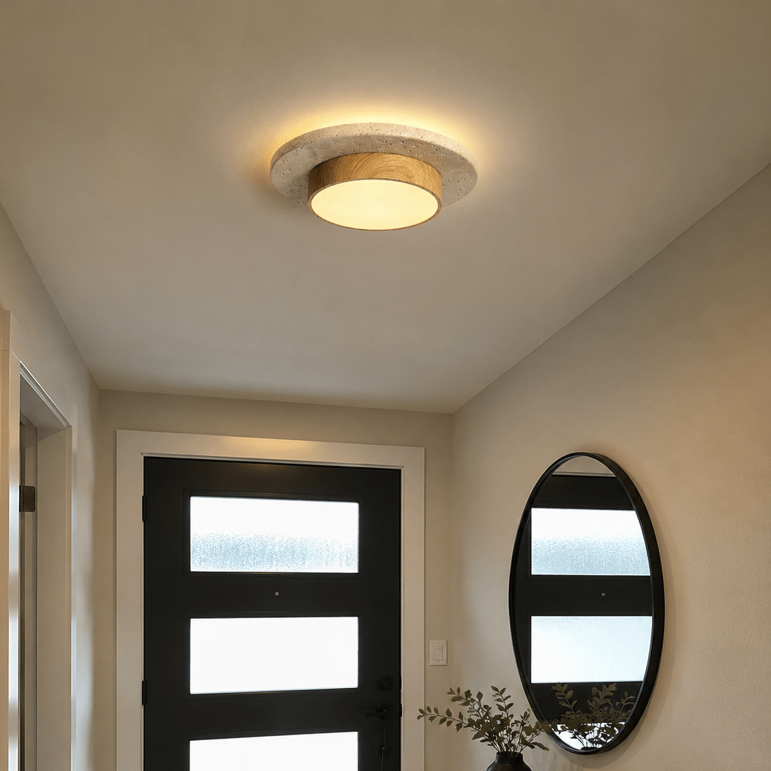 Travertine LED Flush Mount Ceiling Light