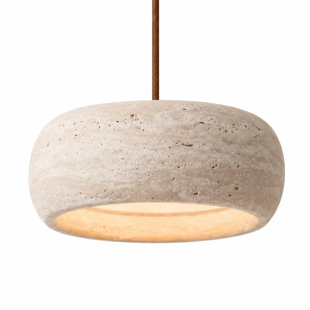 Travertine Round Pendant Light