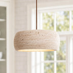 Travertine Round Pendant Light