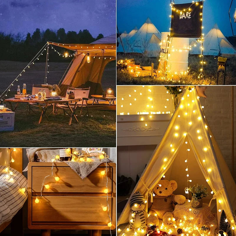 Waterproof Outdoor Solar LED String Lights