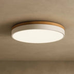 Wood Trim LED Flush Mount Ceiling Light