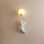 Bear Holding Balloon Globe Wall Sconce