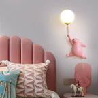 Bear Holding Balloon Globe Wall Sconce