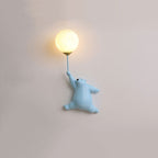 Bear Holding Balloon Globe Wall Sconce