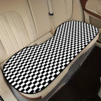 Car Seat Cover Set with Checkered Pattern