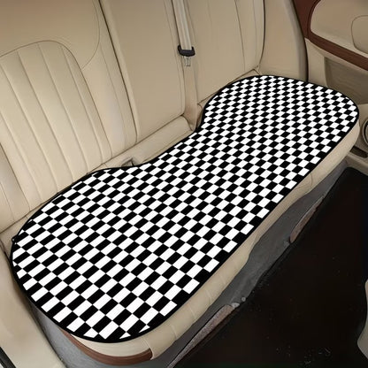 Car Seat Cover Set with Checkered Pattern