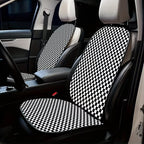 Car Seat Cover Set with Checkered Pattern