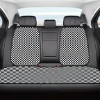 Car Seat Cover Set with Checkered Pattern