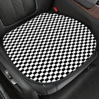 Car Seat Cover Set with Checkered Pattern