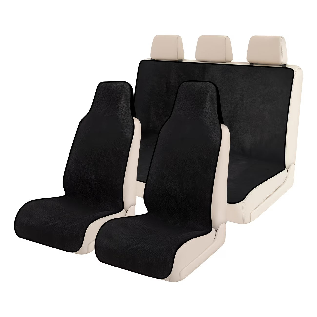 Car Seat Cover Set with Textured Surface