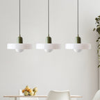 Colored Glass Pendant Light 3-Light Linear