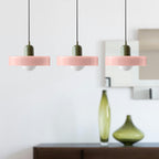 Colored Glass Pendant Light 3-Light Linear