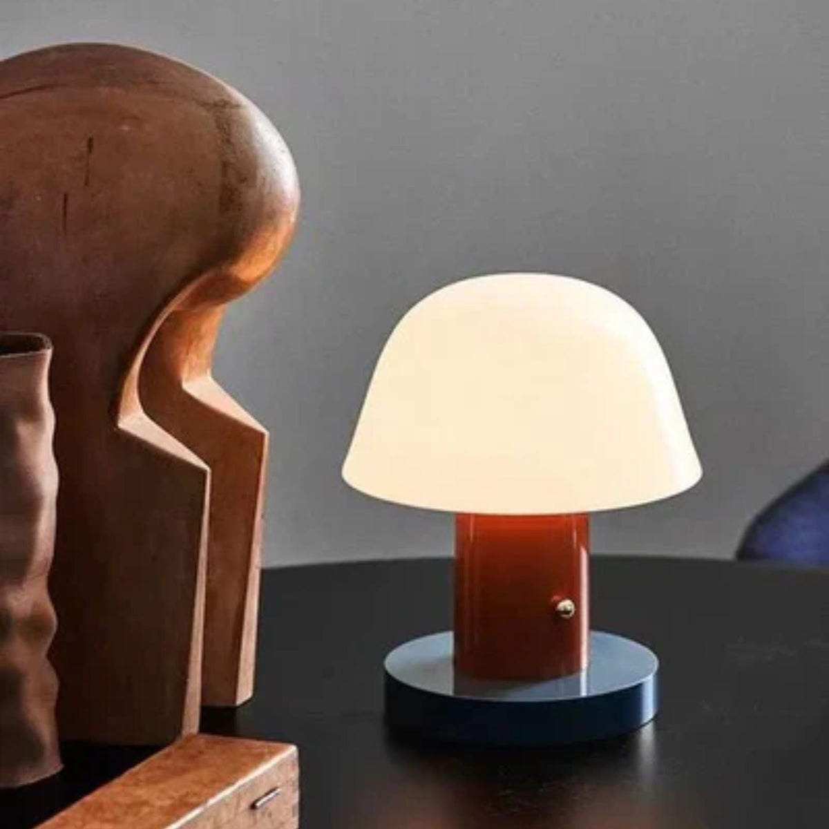 Cordless Dimmable Mushroom LED Table Lamp