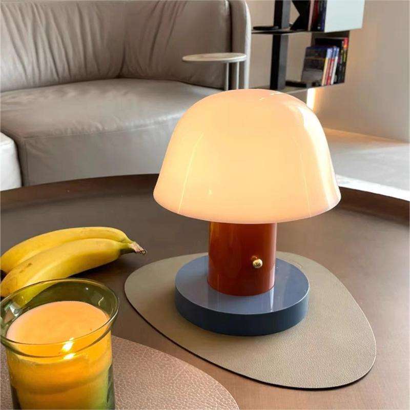 Cordless Dimmable Mushroom LED Table Lamp