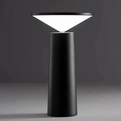 Cordless Rechargeable LED Table Lamp Tilting Cone Head Dimmable