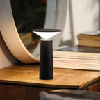 Cordless Rechargeable LED Table Lamp Tilting Cone Head Dimmable