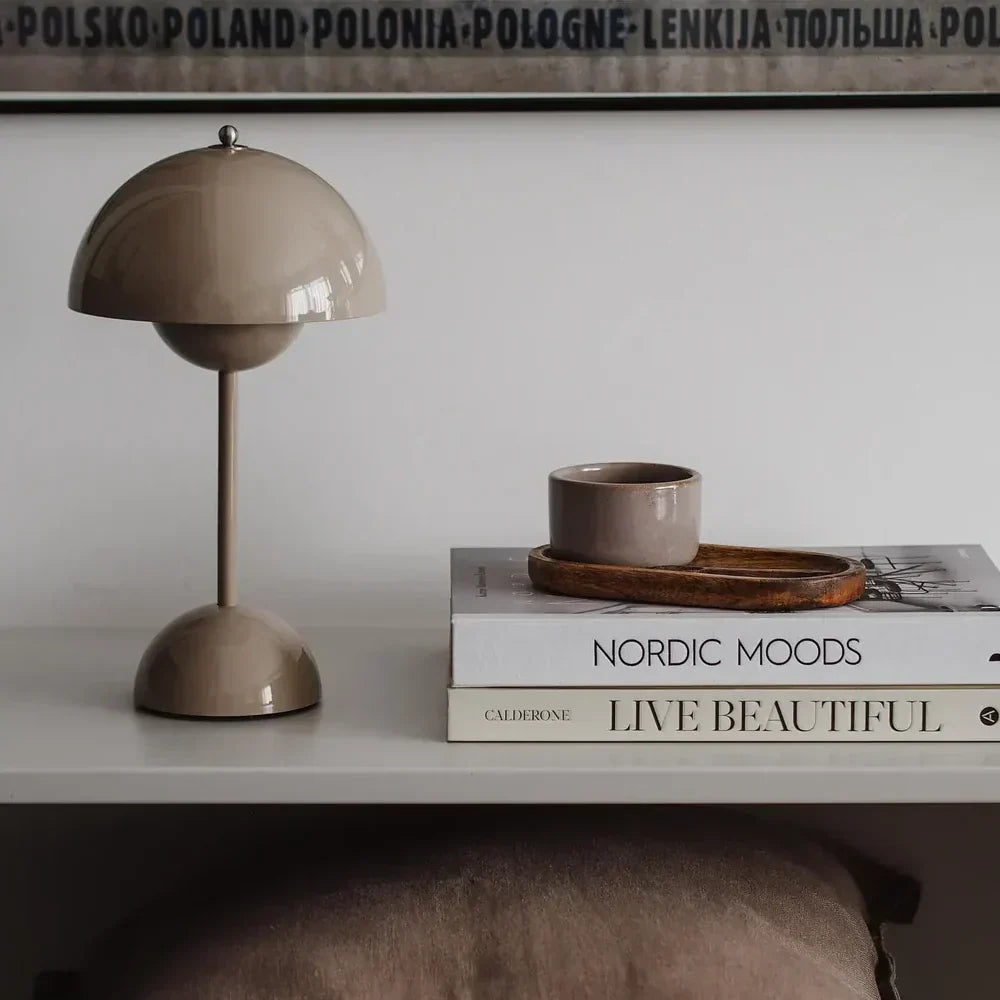Cordless Rechargeable Mushroom LED Table Lamp