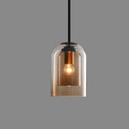 Double Glass Bell Mid Century Modern Pendant Light
