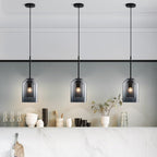 Double Glass Bell Mid Century Modern Pendant Light