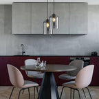 Double Glass Bell Mid Century Modern Pendant Light